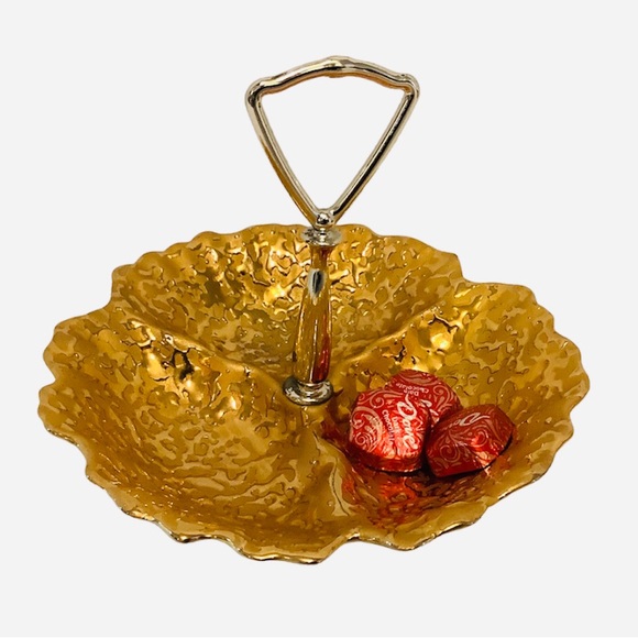 Vintage Dining Vintage Weeping Bright Gold Candy Dish Poshmark
